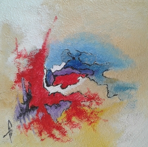 In abstract werk kan je je emoties uiten. Door naar abstract werk te kijken kan je geraakt werden door de compositie maar ook door de kleuren, zelfs enkele lijnen kunnen al een grote indruk maken en bij jezelf een totaal beeld oproepen.