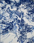 Blauw en wit.