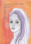 These postcards are prints of paintings and drawings I've created in recent years. Some show an entire artwork, others are detail shots of a painting. They are printed by a professional print shop on 350 gsm thick cardstock with a glossy finish. They measure approx. 14,7 x 10,5 cm (5.8 x 4.1 inches = A6 size).