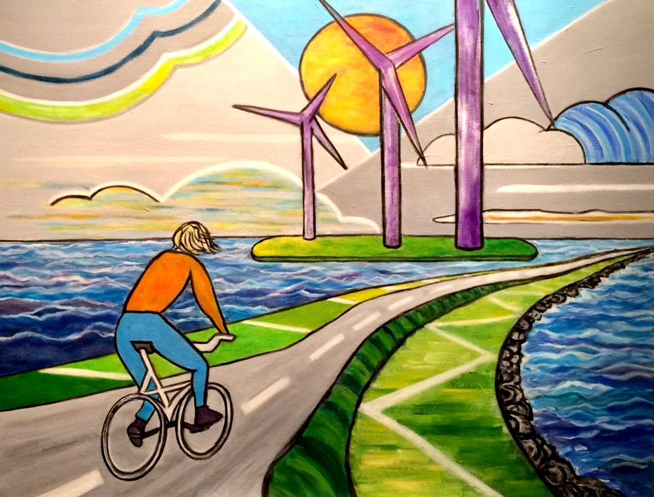 De eenzame fietser