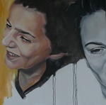 Portretten in opdracht; alles kan en alles mag. Het liefste werk ik van foto's die ik zelf maak. In overleg komen we dan tot een portret naar eigen wens. Mijn missie is, de ware persoon achter de foto vast te leggen op doek!
