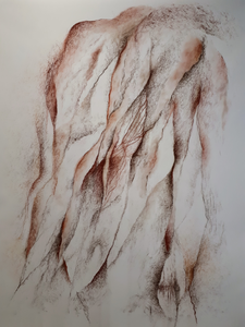 Tekeningen van diverse onderwerpen, houtskool, potlood, conte, pastel.