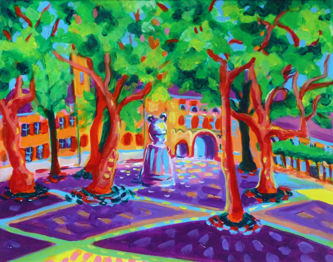 Abdijplein in Lente