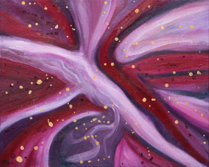 Abstract oil paintings.