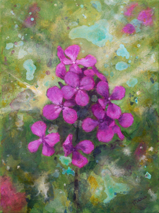 Paintings other than abstract, impressions of nature and flowers.