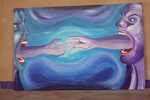 Op deze pagina zie je een selectie van het schilderwerk. Een schilderij is te huur voor € 150,- per jaar. Nu eerste half jaar gratis. De basis is acrylverf dat soms wordt gecombineerd met gekleurd glas of ander materiaal