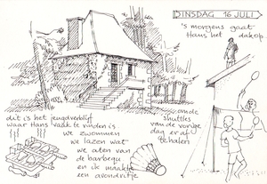 Vanaf 1978 heb ik jaarlijks een schetsboekje gevuld met per dag de dingen die we in de vakantie bezocht en gedaan hebben.