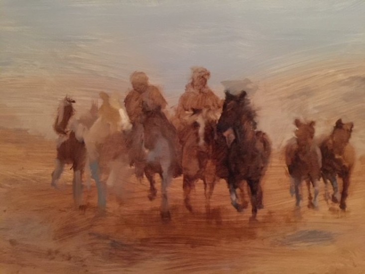 Paarden op de steppe