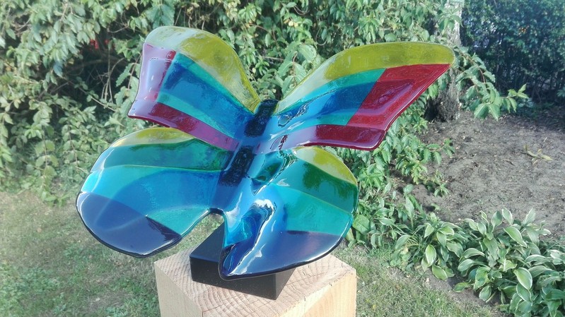 Vlinder in regenboogkleuren