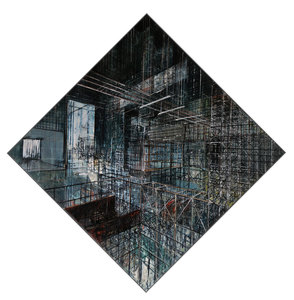 In mijn zoektocht naar ruimte ben ik op het grootstedelijk perspectief uitgekomen. Deze vorm geeft mij de mogelijkheid om het vierkant zo maximaal mogelijk te benutten met als doel het creëren van ruimte. Theoretisch kijkt u op deze manier naar de werkelijkheid om u heen.