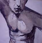 Schilderkunst: acryl en aquarel schilderijen van mannen, en potloodtekeningen