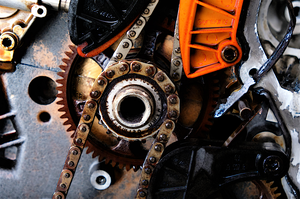 close ups van motorblokken