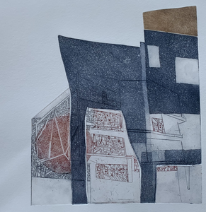 serie etsen, lijnets, aquatint en puzzelstukken zink