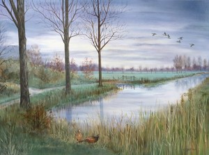Als realistisch kunstenaar schildert Catherine graag op locatie naar de werkelijkheid. Landschappen ( en m.n. het Hollandse landschap) zijn daarbij een dankbaar onderwerp. Ook in opdracht, vaak naar foto`s van de opdrachtgever, maakte Catherine Gathier al veel werk.