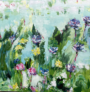 Schilderijen van bloemen op papier en doek