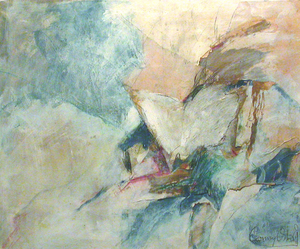 Voor mijn abstract composities maak ik gebruik van gemengde technieken. Daarbij wordt een collage gemaakt van met olieverf bewerkt papier, die verder wordt beschilderd met krijt en/of olieverf. De veelkleurige composities suggereren een ruimtelijke werkelijkheid, die de toeschouwer uitnodigt tot het geven van een eigen interpretatie.