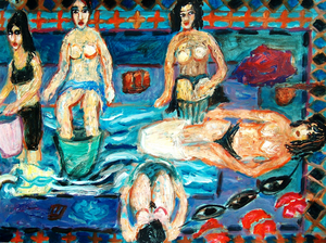 Het was een vreemde gewaarwording, een onbekende wereld die voor me openging. Toen ik als artist in residence in Monastir verbleef, werd me gevraagd of ik interesse had om hun badhuis te leren kennen. Nieuwsgierig als ik was en door het aanstekelijke enthousiasme van hun burgemeester, die vertelde hoe hij meerdere keren per week zo'n badhuis bezocht, zijn vrienden ontmoette en er een gezamenlijk plezier van maakte, kreeg het voor mij een ongedwongen, warme menselijke sfeer.