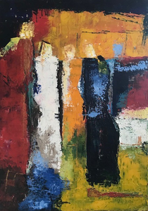 Figuren en portretten schilder ik in zowel olie- en acrylverf met of zonder toevoeging van mediums. Het blijft altijd een uitdaging.
