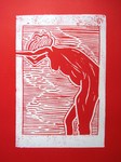 Figuratief werk. Vanuit een linoleum snijwerk met inkt afgedrukt op papier. Thema's zijn vooral de vrouw en haar emotie. De maten van de werken zijn van klein tot ongeveer 70cm groot.