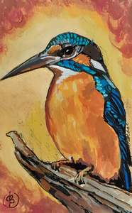 Een serie vogels met gouache, veelal op oude ansichtkaarten. In de winter van 2022 begon ik met kleurrijke vogels zoals kolibri en ijsvogels. Er volgden papagaaien. Er werd gevraagd om vogels van het Amerikaans continent. Inmiddels zijn er ook vogels uit Nederland met gematigd palet zoals winterkoning en enkele mezen. Het kleine formaat maakt de tijd om te maken kort. Wat er op de kaart staat, bepaalt voor een deel de compositie.
Doel: 100 vogels; waarvan 50 in 2022. Stand: 35.