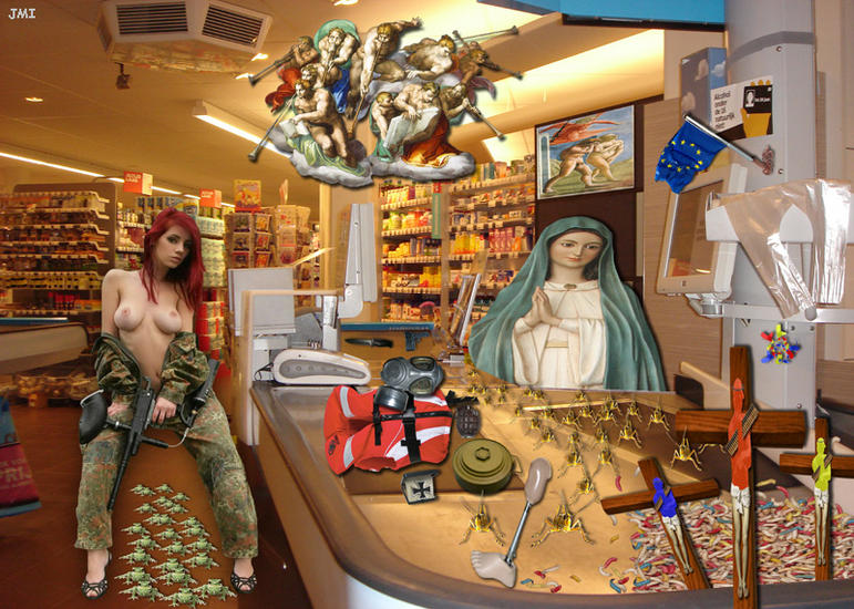 Madonna in supermarkt