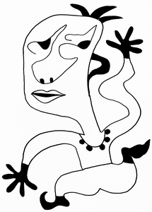 Verschillende tekeningen. Soms nagetekent en een ander tintje aangegeven. Ook mijn hand gewoon maar laten sturen daardoor kreeg ik intuïtieve tekeningen.