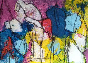 Abstracte werken. Ontstaan vanuit mijn intuitie.