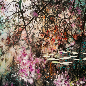 floraal /landschappelijk werk in encaustic