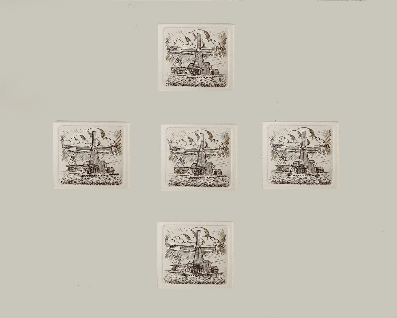 Molens aan de Zaan in Molenwiek patroon