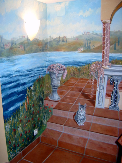 tuscan mural detail