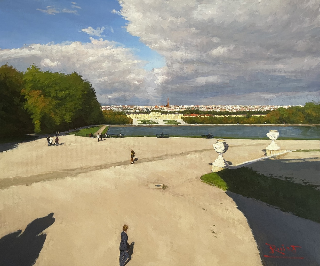 Wenen na regen vanuit Schloss Schönbrunn