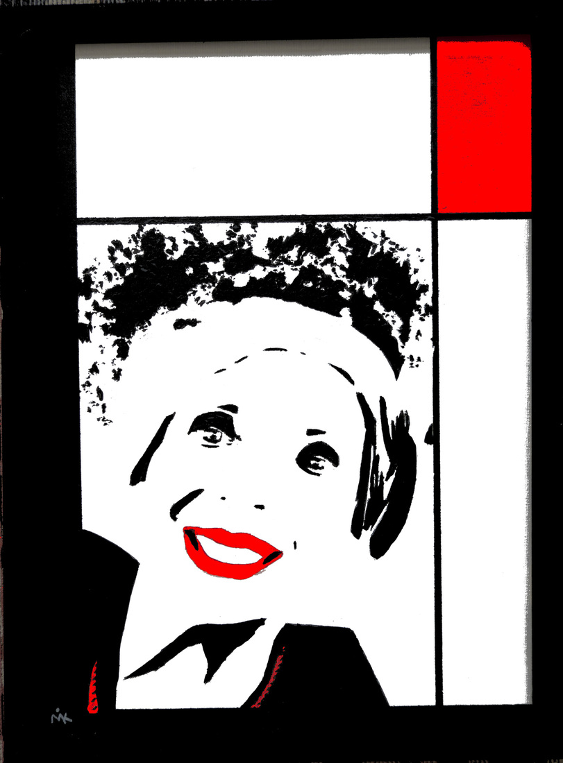 Gespot in cultuurcafé De Afzakkerij Noordkade. 30x40 acryl op canvas NR 19