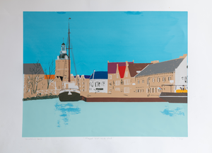 zeefdrukken van de binnenstad van Meppel