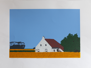 zeefdrukken van gebouwen en landschappen in de provincie Groningen