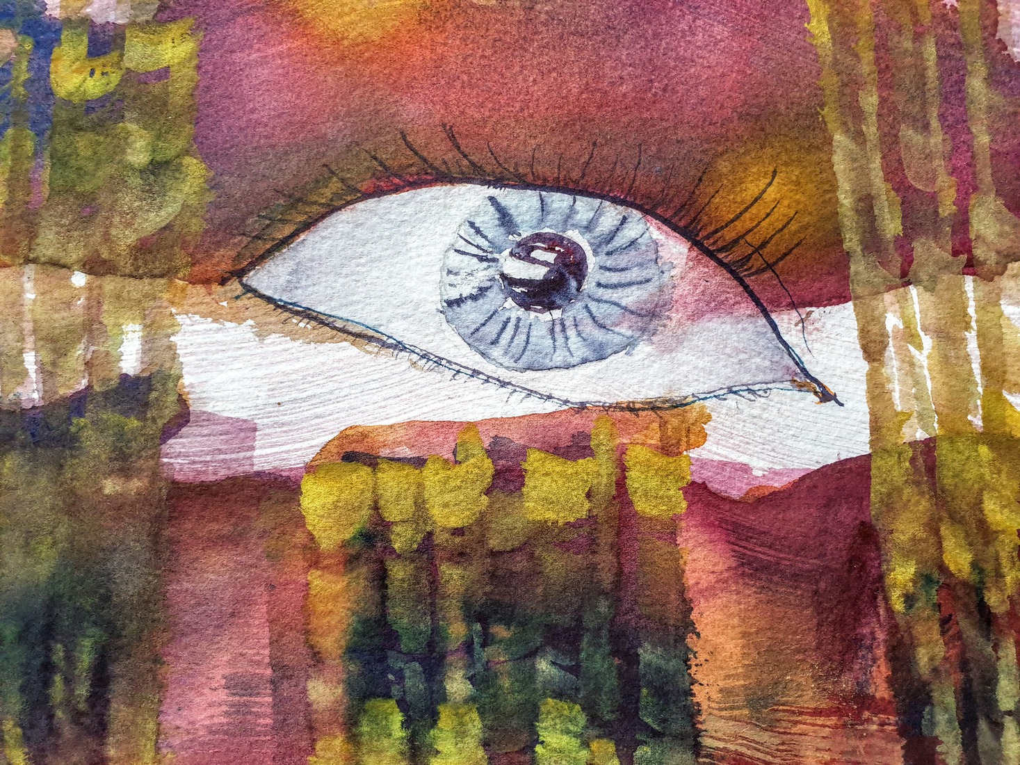 Serie 1 tweede stuk detail oog. detail eye.