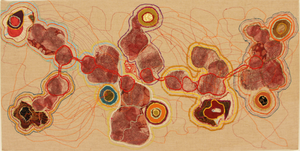 Textielwerken van Maarten Donders, die symbolische reizen en verbondenheid uitdrukken met levendige texturen en gedetailleerde vormen. Een dialoog tussen traditie en moderniteit.