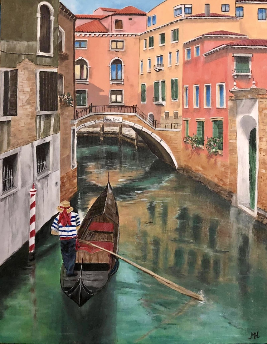 Gondola through Venice