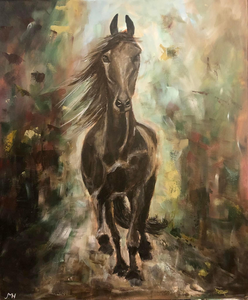 Onder “Overige schilderijen” vind je mijn werken die diversiteit tonen: krachtige portretten, sierlijke paarden in beweging, en natuurscènes die rust en schoonheid uitstralen. Elk stuk is uniek en met passie gemaakt.