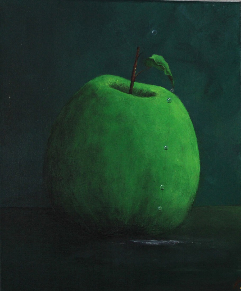 Appel met druppels ( behorend bij setje )