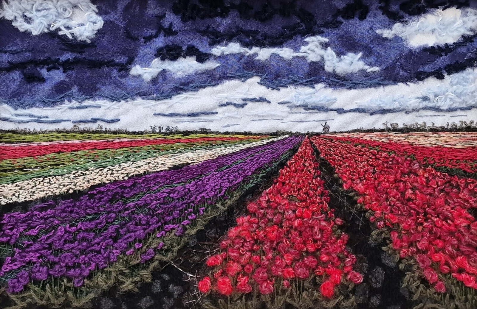 Tulpenveld paars / rood