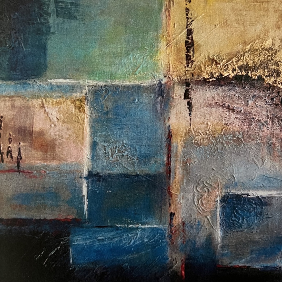 Abstract landschap in blauw