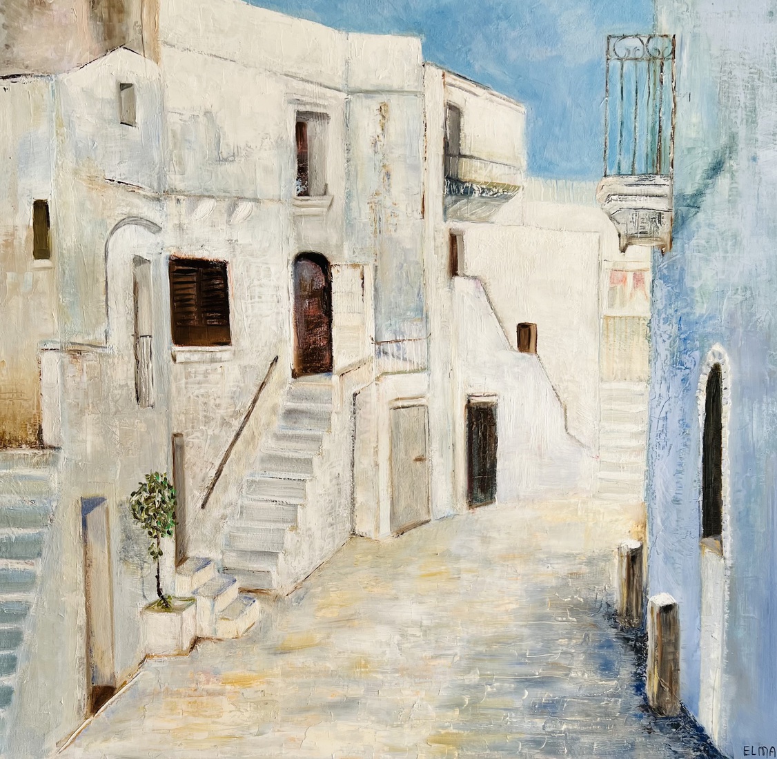 Straatje in Cisternino in Puglia