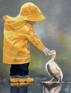 Foto’s van kinderen zijn vaak een bron van inspiratie om te schilderen.