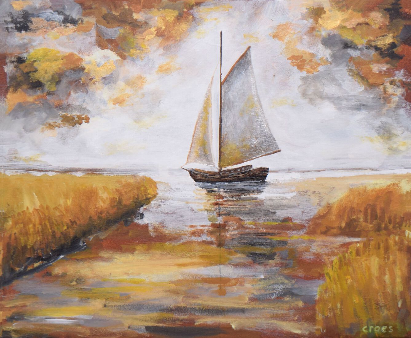 Zeilboot bij Eemmeer