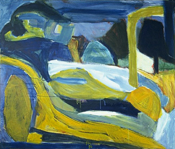 'Groot Drents landschap' - abstract schilderij; gratis kunst, maar niet meer beschikbaar, Fons Heijnsbroek 