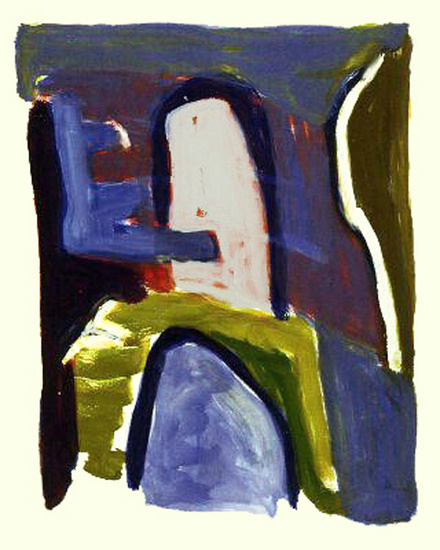 'Blue Gate', nr. 6.223 - werk op papier, gouache * verkocht