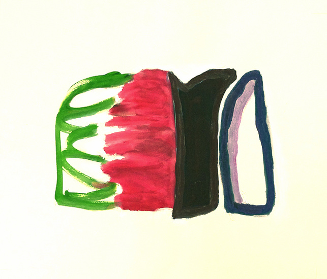 'Togetherly 1.' - abstracte gouache nr. 6.456 op papier - * gratis kunst / nog beschikbaar