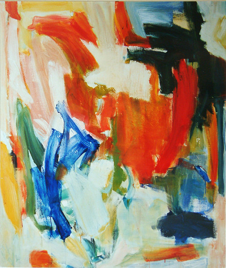 'Lente' - (nr. 4.046) een kleurig abstract schilderij; gratis kunst / niet meer beschikbaar; Fons Heijnsbroek