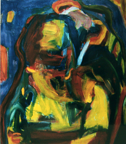 'De Tover-berg' - (nr. 4.058) groot abstract acryl-schilderij; Fons Heijnsbroek
