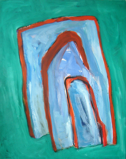 'Entrée désirable 1.' (4.106) - groot abstract schilderij; * Gratis abstracte kunst, en nog beschikbaar; Fons Heijnsbroek